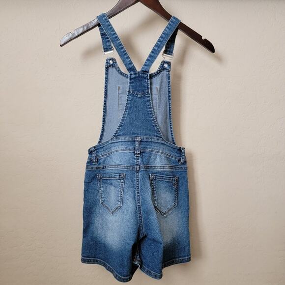 Jessica Simpson Embroidered Denim Short Overalls - Picture 7 of 14